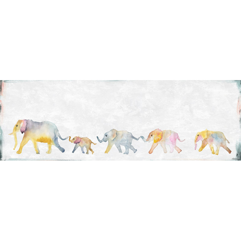 «Garney Elephant Line», reproduction sur toile tendue, H 10 po x l 30 po x P 1,5 po