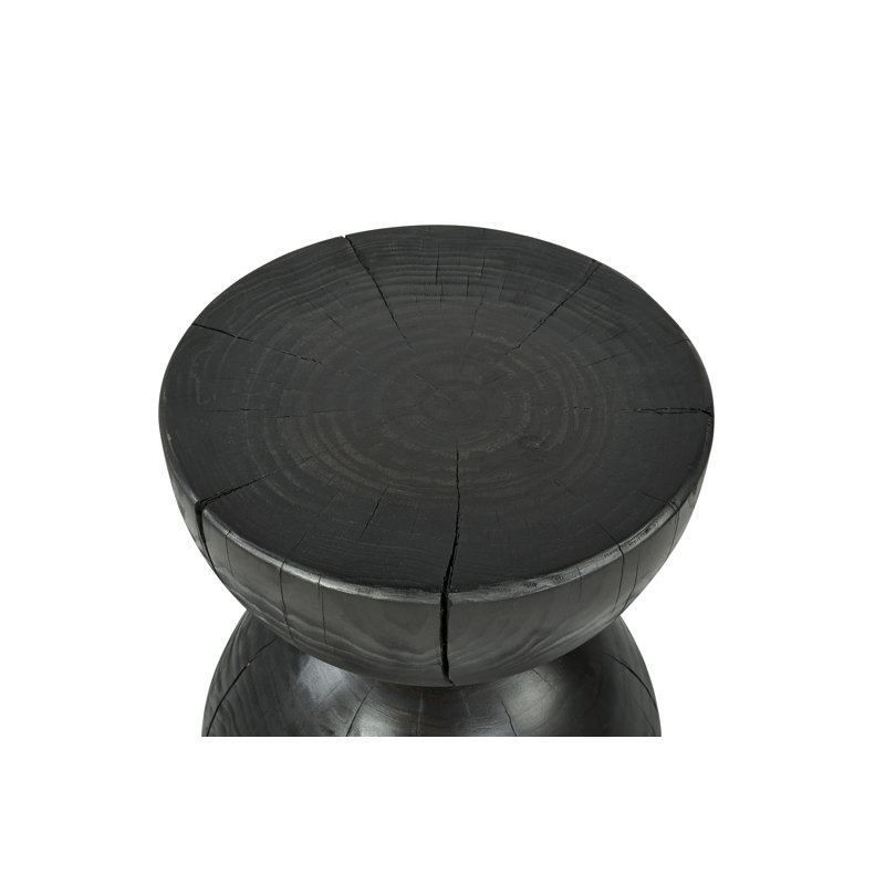 Aliza Solid Wood End Table, Black