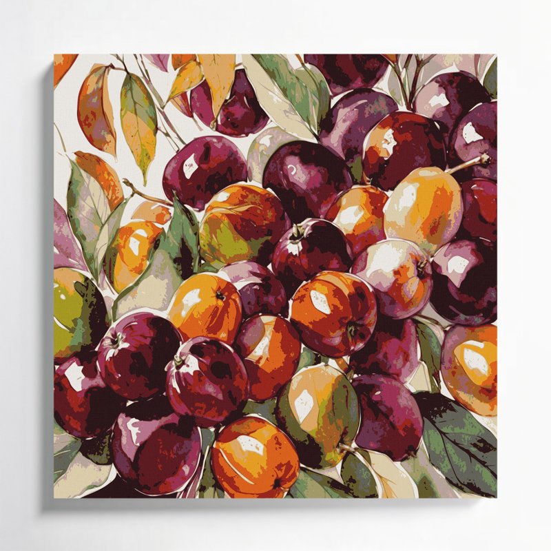 «Fruit Jujube Brown», art mural sur toile, H 32 po x l 32 po