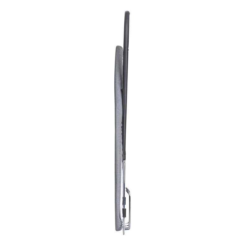Planche à repasser de table, planche durable avec repose-fer, support de porte inclus, parfait pour les dortoirs et les petits espaces, noir avec couvercle gris