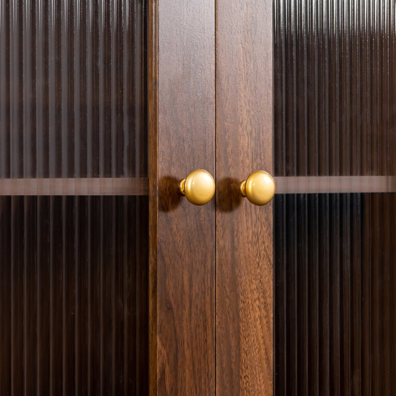 Armoire de bureau à domicile en noyer - Design dépliable avec tablette de rangement et tiroir en options multifonctionnelles