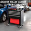 Armoire à outils 4 roulettes - Acier pour le rangement des outils dans les garages, entrepôts, ateliers, ateliers de réparation - noir 4 couleurs