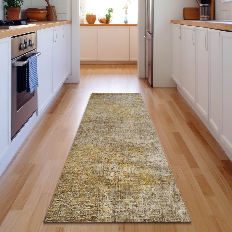 Premium Machine Washable Cerrito AMF593 Beige Rug, Runner 2'3" x 7'6"