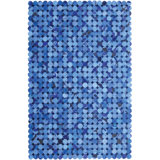 Area Cowhide Geometric Area Rug in Blue