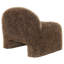 Chaise d'appoint en fausse fourrure brune Mina-2084365406