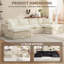 4 Seater Chenille Sofa 3.14m Modular Sectional Sofa with Footstool  -862122479
