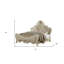  Structure de lit pour grand lit en bois beige et lin capitonné Brighton avec garniture cloutée - Grand, beige