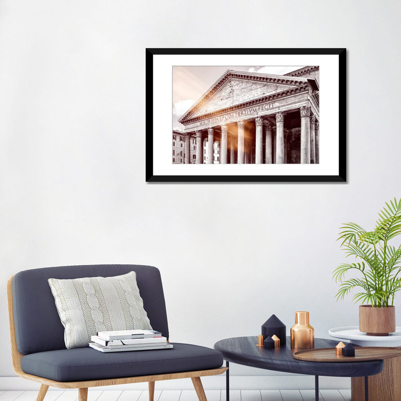 «The Pantheon» par Philippe Hugonnard - impression sur toile tendue, H 18 po x l 26 po x P 1,5 po, Toile avec cadre noir