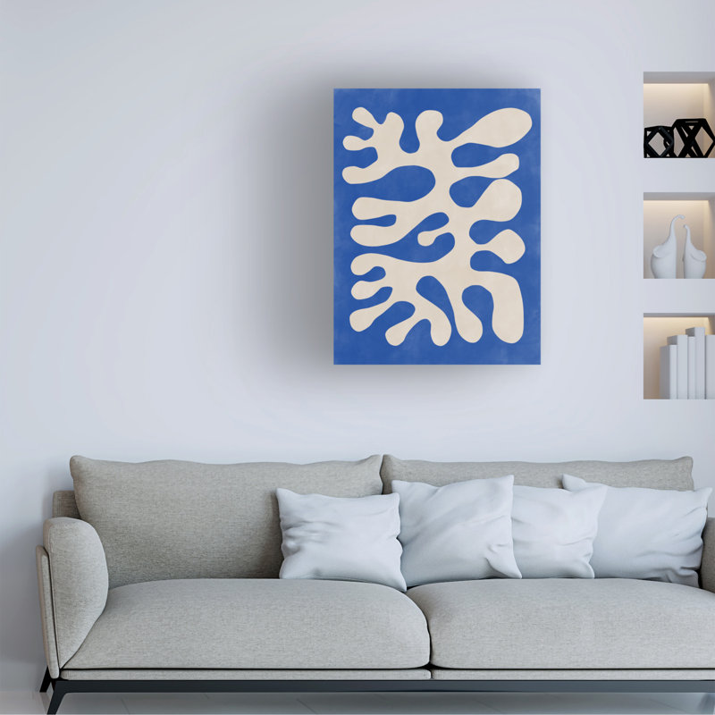 «Bolologia indigo» sur toile par Elena Ristova, H 19 po x l 14 po x P 2 po
