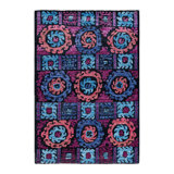 Contemporary One-of-a-Kind Rectangle 4'2" X 6' Hand Knotted Area Rug