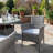 Dubose Round 4 - Person 100cm Long Dining Set with Cushions and Umbrella