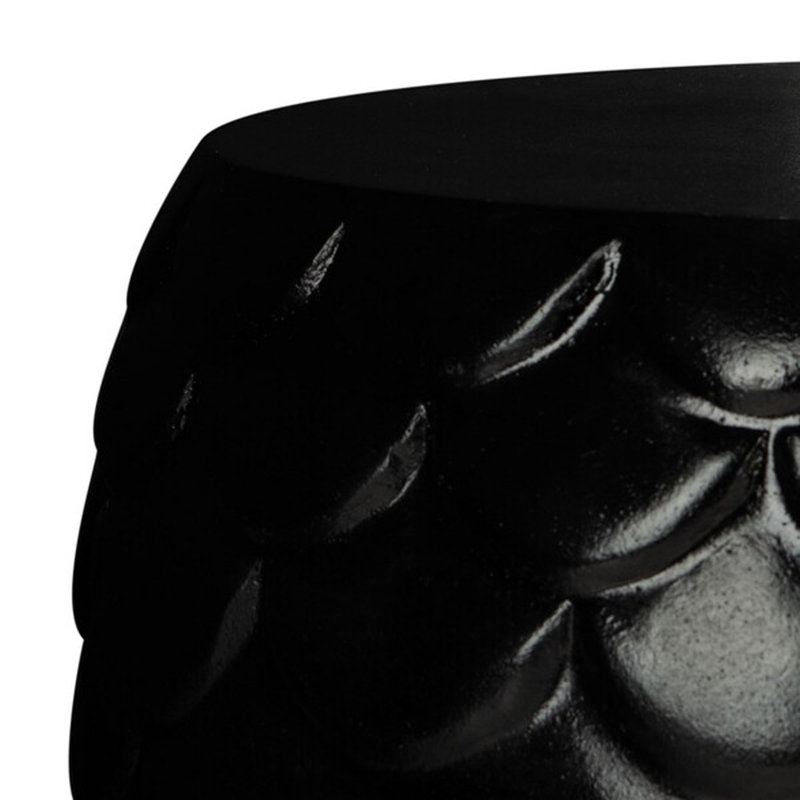 Tabouret décoratif en béton Mamie, Noir