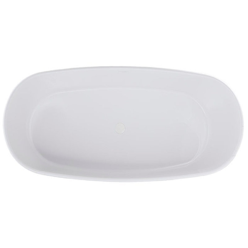 Newbury 62'' L Freestanding Soaking Bathtub, Matte Black, Glossy White