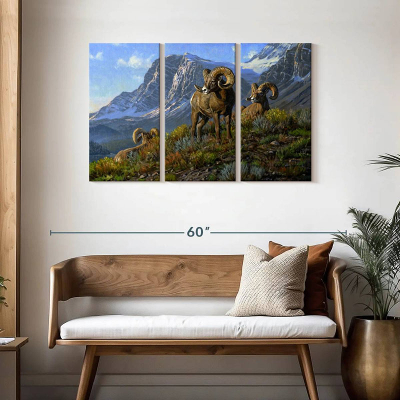 Rams, 28" H x 45" W