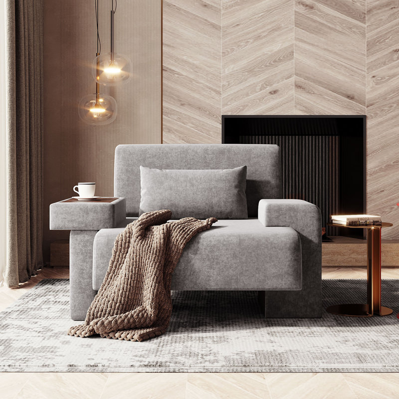 Oversized Armchair, Gray