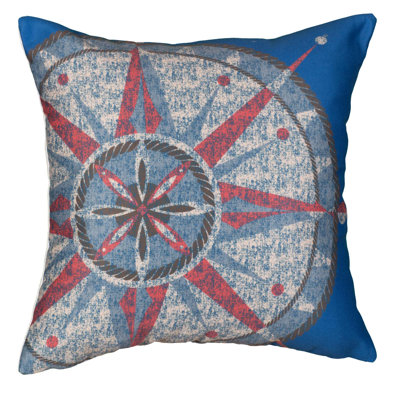  Compass Cotton Throw Pillow