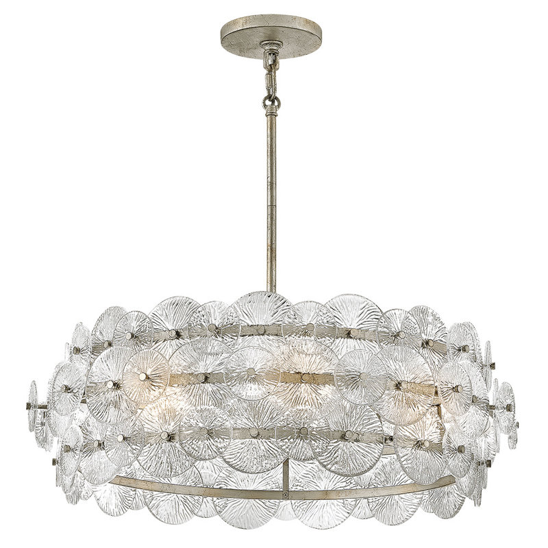 Rene 6 - Light Steel Dimmable Chandelier