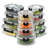 JoyJolt Fluted Glass Food Storage Containers with Leakproof Lids, Set of 12-93241397