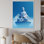 "Blue Meditation Bouddha Méditation I", reproduction sur toile