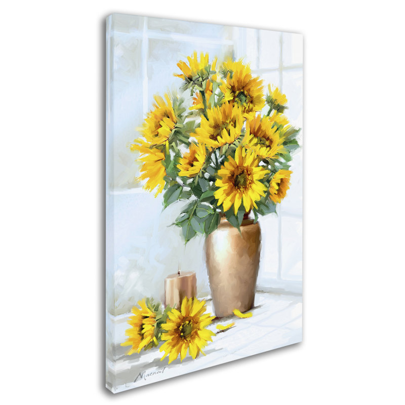 «Sunflowers» par Armand, reproduction sur toile, H 19 po x l 12 po x P 2 po