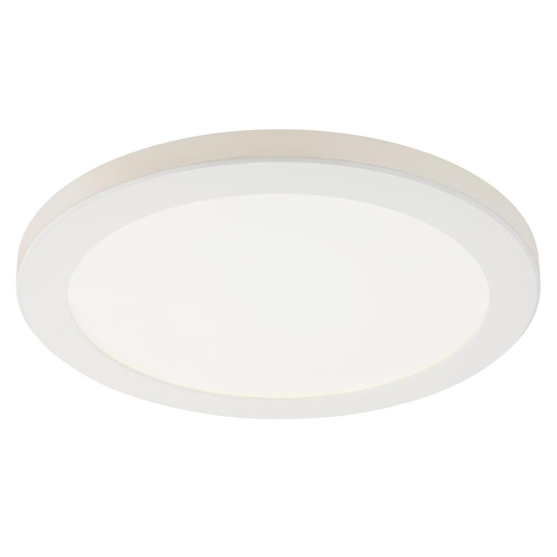Acrylic LED Flush Mount, Selectable Color Temperature, White
