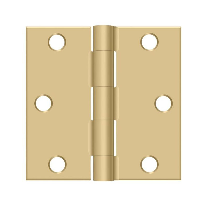 Steel Hinge, Brushed Brass