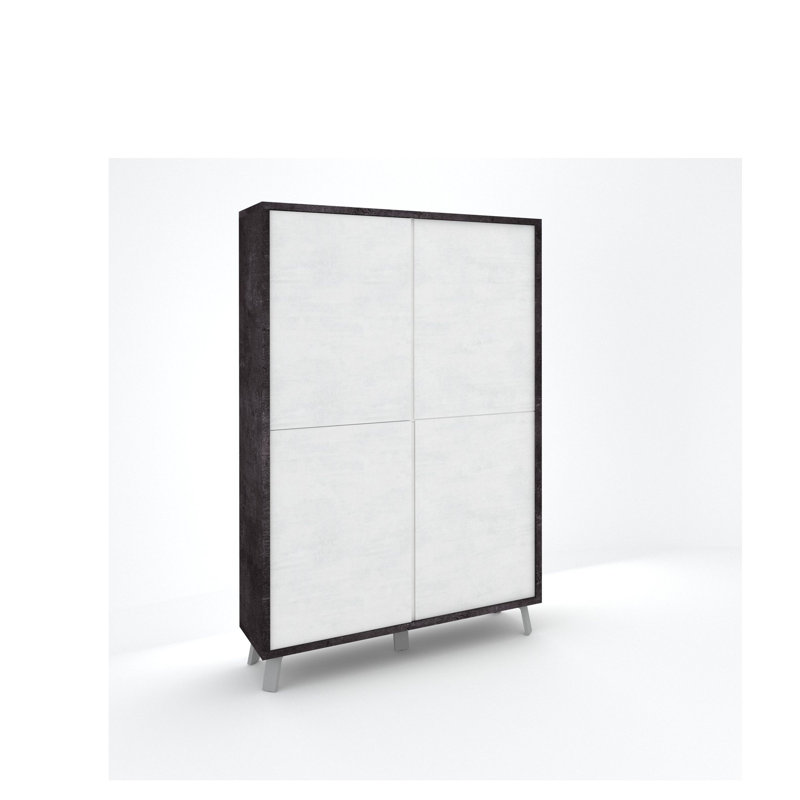 Dairis 108cm Sideboard, Black/White Stone