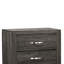 Table de chevet 2 tiroirs en gris