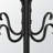 Bell Coat Rack with 8 Hooks in Black Metal With Transitional Style, 73.79" H X 20.87" W X 20.87" D