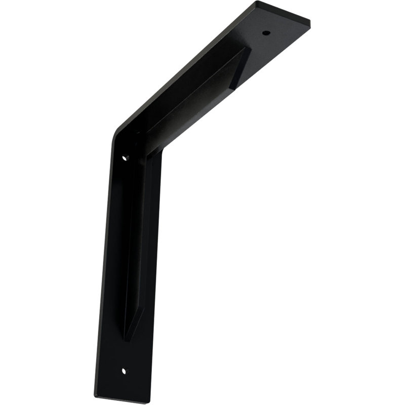 Support en acier thermolaqué noir l 2 po x P 10 po x H 10 po, H 10 po x l 2 po x P 10 po, Noir thermolaqué