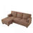 86'' L Shaped Couch with Movable Ottoman-1097641282