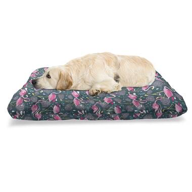 Bless international Ambesonne Tropical Pet Bed, Chameleon Lizard And  Wildflowers In An Exotic Scene Reptile, Chew Resistant Pad For Dogs And  Cats Cushion With Removable Cover, 24 X 39, Charcoal Grey Multicolor