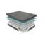 Matelas de lit hybride en mousse viscoélastique imprégnée de gel, gris foncé, matelas dans une boîte-1270452758-1270452746
