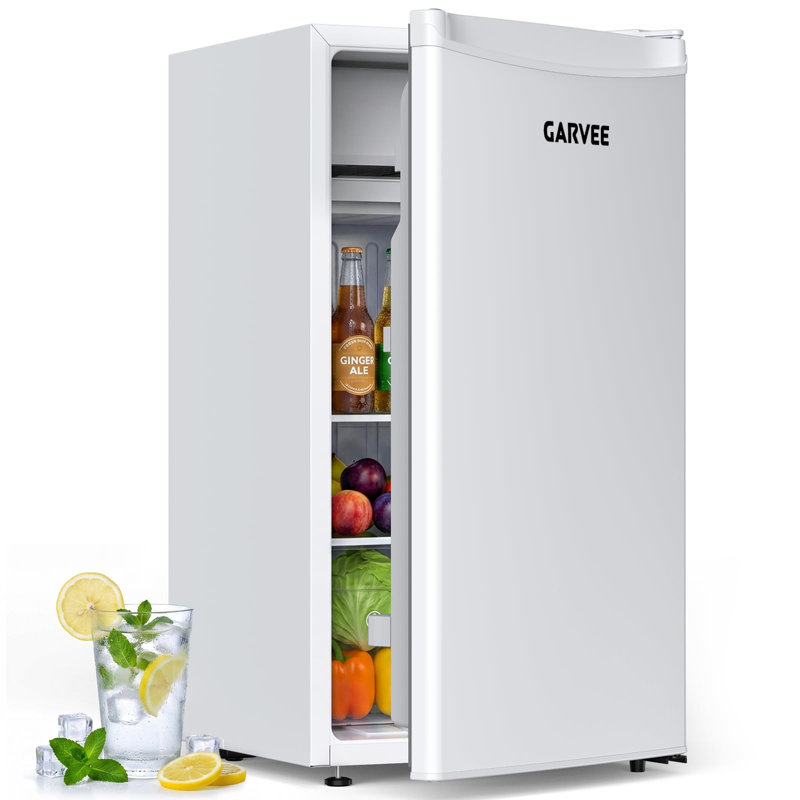 92L Compact Single Door Mini Fridge, Stainless Steel with 5 Temperature Settings, 83.1x47x44.9cm, 41dB Quiet Operation, Reversible Door & Adjustable Base for Bedroom, Kitchen, Office