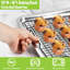 Ensemble de 2 paniers de refroidissement - 16 po x 10 po, un plat de cuisson antiadhésif avec poignée convient à une demi-plaque de cuisson, des grilles de refroidissement pour les biscuits pour la cuisson et la cuisson, des grilles de fumage pour griller, allant au four