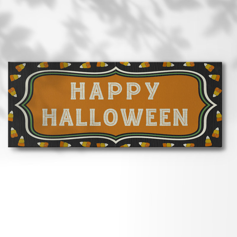 Toile tendue Happy Hallowween-Gallery, H 24 po x l 60 po x P 1,5 po