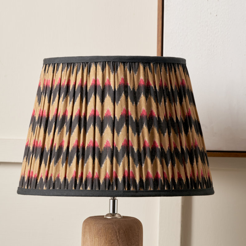 Empire Cotton Lamp Shade ( Uno ) in Black and Brown, 21" H x 30" W x 30" D
