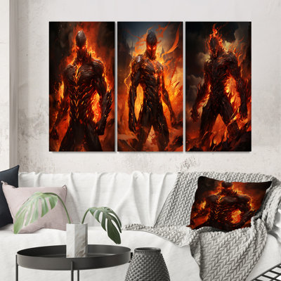 «Fire Force Villian», 3 pièces sur toile