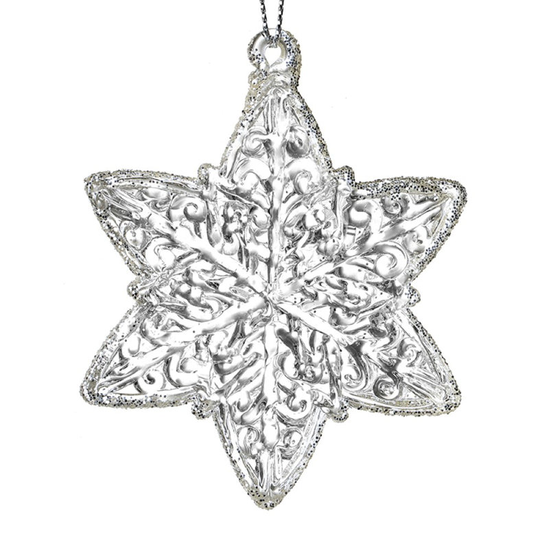 7cm Glass Holiday Shaped Ornament