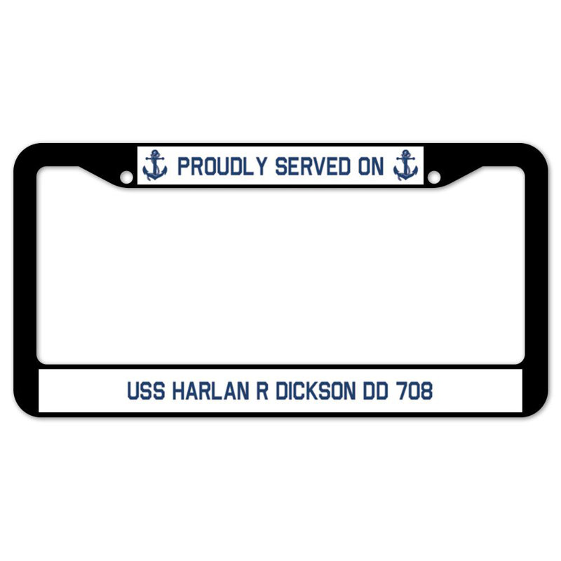 Fièrement servi sur un cadre en plaque USS Harlan® DICKSon DD 708