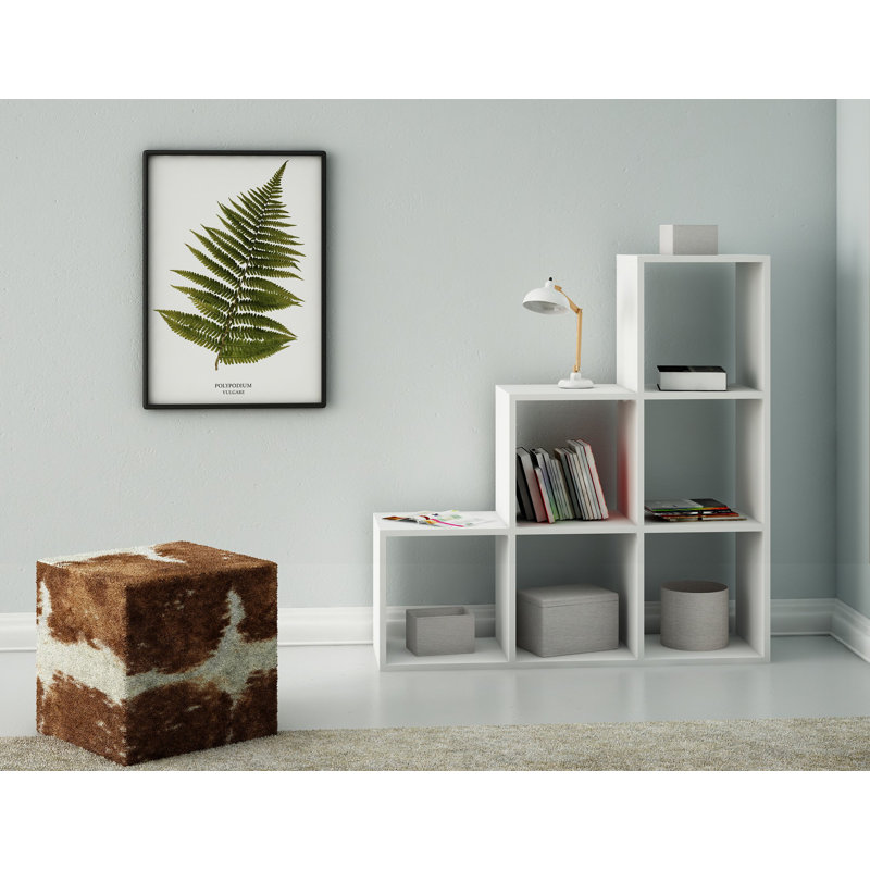 Hamlett 115cm H x 115cm W Step Bookcase, White