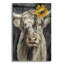  «Floral Highland Cow Vertical» par Silvia Vassileva, art mural en verre acrylique, 12 po x 16 po