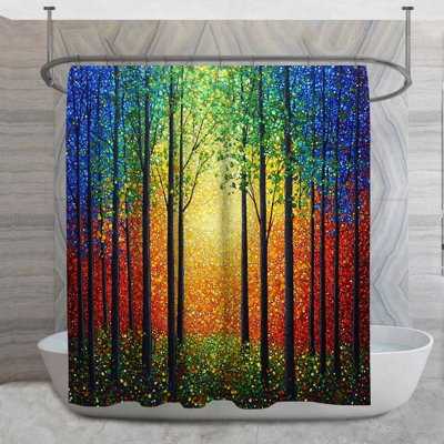 Rideau de douche forêt - Boho
