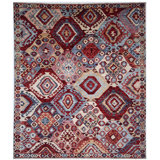 High-Quality Hand-Knotted Red And Ivory Area Rug