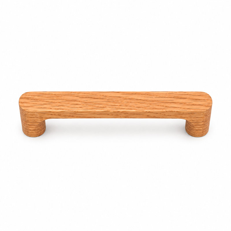Poignée en bois massif, 3.78", Oak