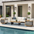 Sereno Patio 5 Person Aluminum Swivel Conversation Set With Cushions
