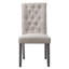 Ensemble de 2 chaises d'appoint en lin beige Yabeina