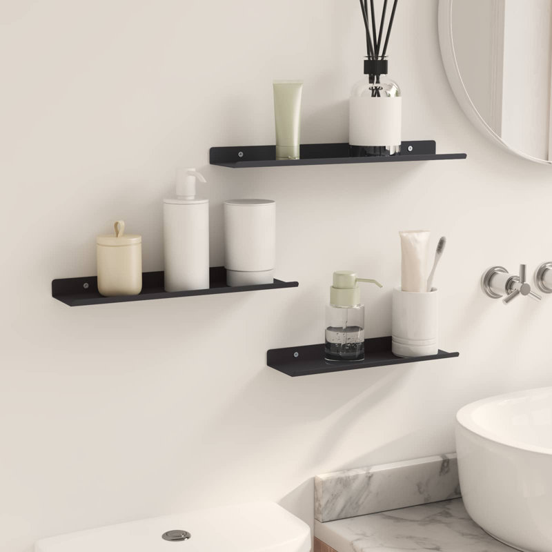 Steel Floating Shelf, Black