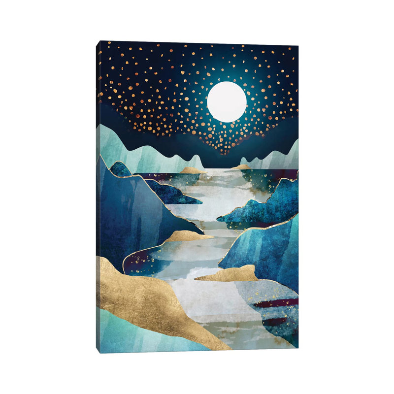 Lune de lune - imprimé, Toile tendue, H 18 po x l 12 po x 1,5 po