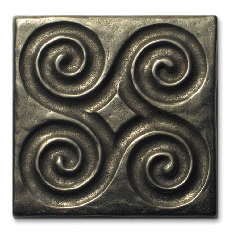 3" x 3" Metal Pinwheel Decorative Tile Insert